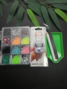 Decorative DIY Finger Counter Set, Electronic Tally Counter With Rhinestone Material Kit, Self-Assembly Handmade Kit, DIY Multiple Styles, Gift For Craft Enthusiasts, Adjustable Wristband, Prayer Counter - Multicolor - View 2