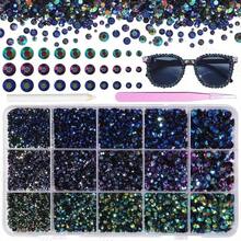 1 Box Resin Rhinestone Set, Multi-Size Rhinestones With Pickup Pen And Tweezers, Suitable For Halloween And Party Decoration,3D Colorful Shiny Resin Rhinestone Set, Suitable Cup Decoration And DIY Crafts Charms - Multicolor - View 15