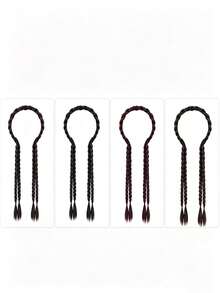 Braided Wig Headband Casual Toothed Non-Slip Hairband For Washing, Home, Daily, Outdoor, Party, Performance, Versatile Hair Accessory And Styling Tool - Multicolor - View 5