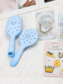 Handmade DIY Hollow Comb, Massage Air Cushion Brush, Volumizing Detangling Hair Brush, Cute Accessory - Multicolor - View 5