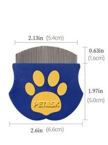 PETSIN Multi-Function Stainless Steel Pet Brush, Suitable For Teddy, Maltese, Pomeranian And Other Small/Medium Dogs And Cats, Removes Fleas, Detailed Face Grooming - Multicolor - View 5