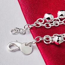 925 Sterling Silver Plated Small Bell Charm Bracelet – A Stylish, Versatile, And Exquisite Gift For Parties, Birthdays, Or Valentine'S Day. - Silver - View 4