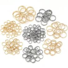 100 Pcs/Pack Stainless Steel Double Split Rings Double Layer Iron Rings Key Chain Connectors Pendant Toy Connecting Rings Double Loop DIY Handmade - Double Hanging Loop - View 6