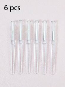 10/6/1 Pc Nail Silicone Magic Mirror Pen, Transparent Silicone Stick, For Mirror Powder/Powder/Glitter Application, Portable Multifunctional Brush - Multicolor - View 8