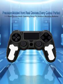Compatible With PlayStation 4, Thickened Silicone Controller Cover, Dual-Color Design, Anti-Drop Anti-Slip Anti-Scratch Anti-Sweat, Enhanced Gaming Control Feel, Practical Gaming Accessory - View 5