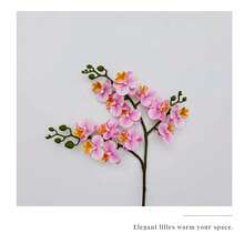 1PC--Premium-Look Artificial Phalaenopsis Orchids-Perfect For Living Rooms, Bay Windows, Entryways, Wedding Arrangements, And General Decor. - Multicolor - View 11