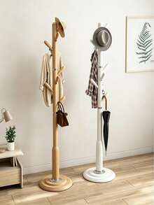 Freestanding Coat Rack, Modern Tree Shape Coat Hanger With Multi Hooks, Heavy Duty Round Base, Space Saving Clothes Hat Bag Holder, Suitable For Entryway, Bedroom, Hallway - Multicolor - View 8