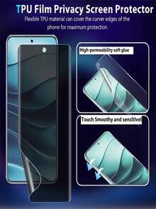 6片裝隱私水凝膠螢幕保護貼，適用於 Mi 17T Pro 15 Ultra 15T Pro 14 14T 14T Pro，相容 Redmi Note 15 Pro Plus 15 4G 5G 14 13 Pro 5G 4G Note 12 Pro+ 11 11S 13 Pro+ - 6 Pieces - 查看 5