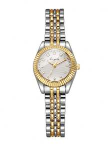 Women's Steel Band Fashion Casual Rhinestone Dial Small Face Elegant Minimalist Quartz Wristwatch (1pc/Set) Watch Box Not Included - White - View 9