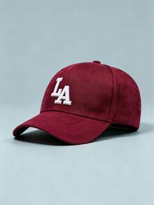 1PC Men And Women Curved Brim Baseball Cap, LA Letter Embroidery, Adjustable Hard Top Sports Hat For Daily, Street, Outdoor & Travel - Multicolor - View 12