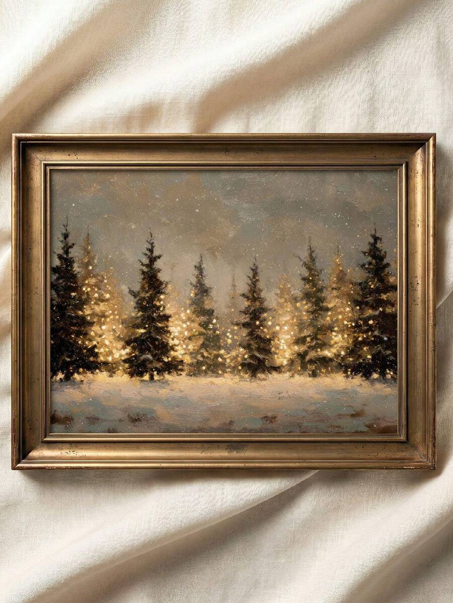 1件憂鬱聖誕樹森林帆布畫-鄉村風松樹節日藝術品,魔幻雪景冬季風景畫-聖誕老人、聖誕節、聖誕日,帆布牆飾,熱門冬季農舍風帆布海報,適合現代居家裝飾、房間、客廳、浴室、廚房、客廳、家居裝飾 - D - 查看 1