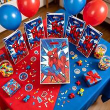 1set/10pcs Hero Theme Printed Plastic Gift Bags With Handles, Reusable Gift Bags For Candy, Sweets, Small Party Favors, Decorative Packaging, Perfect For Birthday Theme Parties, Family Celebrations, Event Giveaways, Party Gift Bag Fillers - Multicolor - View 2