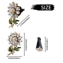 2/4pcs Crystal Sunflower Car Air Vent Aromatherapy Clip, Rhinestone Flower Decorative Fragrance Pad Interior Ornament - Crystal Flower - View 3