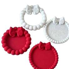 3D Printed Red Bowknot Jewelry Storage Tray, Heart-Shaped Desktop Organizer For Rings And Earrings - Multicolor - View 5