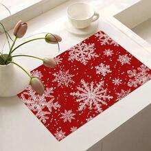 (Hot !!) 1pc 2D Printed Flat Stove Protector Mat, Snowflake Pattern Design, Rubber Non-Slip Heat-Resistant Stove Cover Pad, Suitable For Induction Cooktop, Glass Stove, Multi-Function Scratch-Resistant Mat, Best Choice For Oven, Washing Machine, Dryer, Kitchen Decoration - Multicolor - View 14
