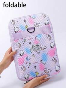 Tas Jinjing Semalam + Tas Duffle Bermotif + Organizer Multi Kompartemen + Tas Olahraga Akhir Pekan untuk Penggunaan Sehari-hari + Tas Bahu Quilted Gradien Pastel - MultiWarna - View 6