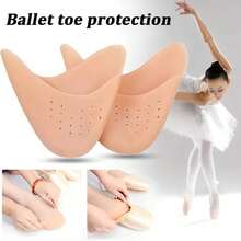 2 Pairs High Heel Toe Protectors, Toe Pads, Gel Toe Sleeves, Reusable Women's Toe Covers, Breathable Forefoot Metatarsal Gel Ballet Sock Pads, Foot Pain Relief Blister Prevention, Essential For Dance And Sports - Multicolor - View 2