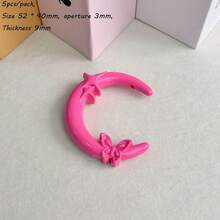 UV Plated Solid Color Big Moon Butterfly Star Bead DIY Handmade Bead Phone Chain Pendant Loose Bead Jewelry Accessories - Multicolor - View 18