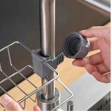 1pc Rust-Proof No-Drill Rotating Storage Rack - 360° Rotating With Drainage Design, Fits Shower Head And Kitchen Faucet, Compact Space-Saving, Can Store Shampoo, Soap, Sponge, Brush, Cloth, Bathroom And Kitchen Small Space Storage, All Season Use, Housewarming Gift Practical Home Storage Accessory - A - View 6