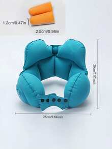 U-Shaped Neck Pillow, Crown Design, Press-To-Inflate, Supports Neck And Relieves Fatigue, Suitable For Car, Airplane Travel, Outdoor Camping And Napping, Camping Essential, Travel Essential - Multiple Styles - View 12
