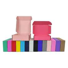 Set Of 10 Multicolored Gift Boxes – Lockable Mailing Boxes Suitable For Small Businesses – Medium-Sized Cardboard Gift Boxes For Packaging And Mailing – Gift Packaging – Small Gift Boxes - A - View 9