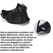 1pc Fashion Halloween Horror Skull Messenger Riding Mask, Personalized Half-Face Protective Ghost Mask, Full-Face Mask For Festival Party Costume And Masquerade (Different Strap Connection) - Mask - View 10