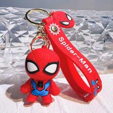 1pc Avengers Keychain Creative Doll Soft Rubber Pendant Keychain Red Dropping Rubber Doll Keychain PVC Silicone Hanging Decoration Car Pendant - Multicolor - View 6