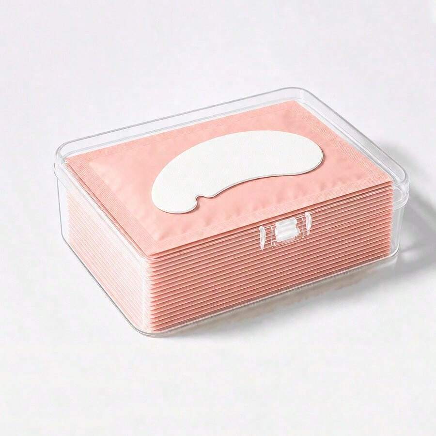 10/50/100/200/300/500 PCS (1 Pack=2pcs) Eye Pads For DIY Eyelash Extensions, Eyelash Application Eye Pads, Beauty Tools - Pink - View 1