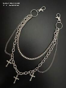 1pc Fashionable Personalized Men's Pants Chain, All-Season Unisex Holiday Party Wear Accessory Chain, Men's Body Chain - Multicolor - View 5