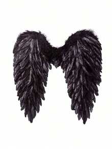 1pc White Fairy Wings With Faux Feathers, Proposal Scene, Wedding, Party, Cosplay Costume Accessory - Multicolor - View 7