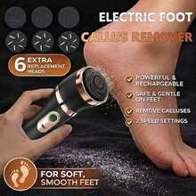 New Electric Foot Callus Remover USB Rechargeable, Pedicure Device With 2-Speed Adjustment, For Home/Foot And Hand Care, Foot, Hand, Callus Remover, Multi-Function Beauty Tool - Multicolor - View 1