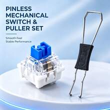 No Pin Clicky Switch 50 100Pcs With Metal 2-In-1 Puller For Keyboard DIY Keychain Handmade Craft Stress Relief Fidget Decor Set And Desk Ornament - View 11