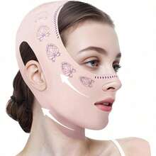 1pc Upgraded Chin Support Mask, Adjustable Contour, Reusable, Eliminates Chin Fat, Adjustable Support For Facial Contouring, Comfortable Jawline Shaping, Facial Tape - Multicolor - View 7