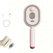 Electric Mist Telescopic Air Cushion Hairbrush, Portable Scalp Massage Comb, Type-C Rechargeable, Anti-Tangle Self-Cleaning Function, ABS Material Daily Hair Care Styling Tool - A - View 11