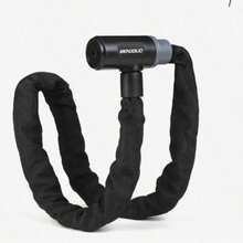 1pc Thick Anti-Theft Bicycle Chain Lock, Nylon Fabric Covered, Zinc Alloy Lock Core, With 2 Keys - Multicolor - View 1