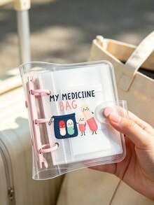Pill Storage Box Set, Pill Pattern, 7-Day Twice Daily Large Capacity Pill Organizer, 10 Transparent Compartments, Reusable Travel Medicine Storage Bag, Suitable For Small Daily Items, Ideal For Health-Conscious And On-The-Go Users, Essential Medical Accessory, Back To School, Christmas, Halloween, Student Must-Have - Multicolor - View 2