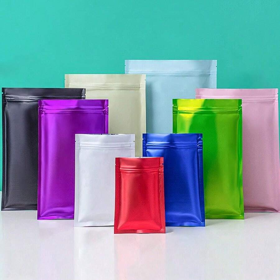 1/3/5/10/20/50/100Pcs 10*15cm Matte Red Mylar Aluminum Foil Zipper Bags ...