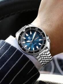 SEA KNIGHT Fashion Brand Men's Business Quartz Watch, New Rotating Bezel, Luminous, Date & Day Display, Waterproof, Men's Watch Gift - one-size - View 6
