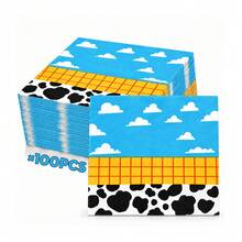 20-100pcs Western Cowboy Cow Print Paper Napkins, Birthday Party And Baby Shower Decoration - Dairy Cow - View 8