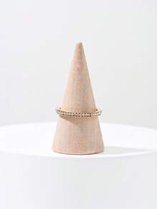 Cincin Emas, Liontin Bintang Berujung Delapan Emas dengan Rantai, Cincin Ganda Jari, Rantai Manik Bulat Dekorasi Bintang Berlian Imitasi, Cincin Mewah Bergaya Vintage, Cocok untuk Sehari-hari, Kencan, Liburan, Ulang Tahun Pernikahan, Hadiah Ulang Tahun, Aksesori Fesyen Wanita - Emas - View 6