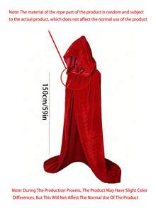 Unisex Party Performance Hooded Cloak, Velvet Fabric, Suitable For Various Festivals, Christmas Costumes, Role Play Costumes And Halloween Costumes. - Multicolor - View 17