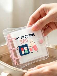 Pill Storage Box Set, Pill Pattern, 7-Day Twice Daily Large Capacity Pill Organizer, 10 Transparent Compartments, Reusable Travel Medicine Storage Bag, Suitable For Small Daily Items, Ideal For Health-Conscious And On-The-Go Users, Essential Medical Accessory, Back To School, Christmas, Halloween, Student Must-Have - Multicolor - View 3