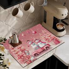 (Hot !!) 1pc 2D Printed Flat Stove Protector Mat, Rubber Non-Slip Heat-Resistant Stove Cover Pad, Suitable For Induction Cooktop, Glass Stove, Multi-Functional Scratch-Resistant Mat, Best Choice For Oven, Washing Machine, Dryer, Kitchen Decor - Multicolor - View 4