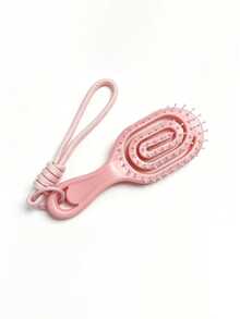 Portable Hollow Hair Comb With Hanging Rope, Oval Detangling Massage Hairbrush, Suitable For Wet And Dry Hair, Travel Air Cushion Styling Comb, Suitable For Long, Curly And Straight Hair - Multicolor - View 12