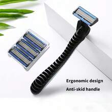 Classic 6-Layer Clean Shaving Razor For Men's Shaving & Women's Hair Removal, Manual Razor Blades, Create Perfect Skin - Multicolor - View 4