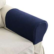 2/4pcs Elastic Twill Corn Velvet Sofa Armrest Covers, Soft And Stretchy Protection For Chair, Sofa, Armchair, Recliner Armrest Covers - Multi-color - View 5
