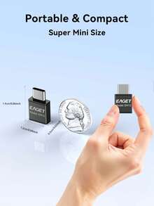 EAGET Type-C Mouse Mover, Undetectable Plug & Play Mouse Jiggler, Mini Portable Device To Keep Laptop Screen Awake - View 5