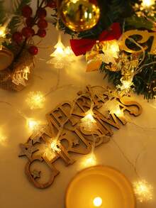 1PC Christmas Tree Snowflake Light String USB Power Supply, 8 Lighting Modes, Christmas Decor Light String With Remote Control, Christmas Home Decor LED Fairy Light String, Suitable For Festivals, Gatherings, Indoor Decor, Christmas Decoration Lights - Transparent - Christmas Tree + Snowflake - View 8