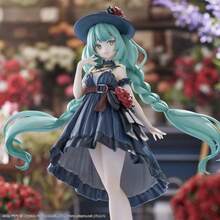Hasbro 1pc Future Hatsune Miku Black Dress Figure, Beautiful Girl Model, Desktop PC Case Game Ornament - A - View 3