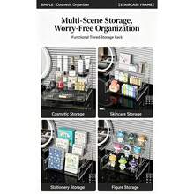 1pc 3‑Tier Drawer‑Style Desktop Storage Box,Multifunctional Vanity Organizer&Vanity Decor,Desk Organizer,Drawer Organizer For Organizers Storage,For Earrings,Lipsticks&Small Trinkets,Ideal For Bedroom Dresser,Dorm,Home Desk And Office Study Organizer - Multicolor - View 8